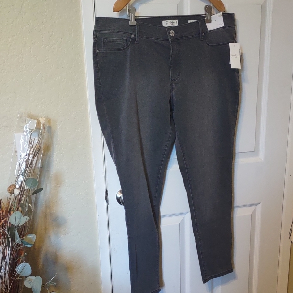 Jessica Simpson Charcoal Skinny Jeans plus Size 16 W New